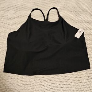 Old Navy Women's Active Powersoft Tank Top Light Support Built In Bra 2X Black